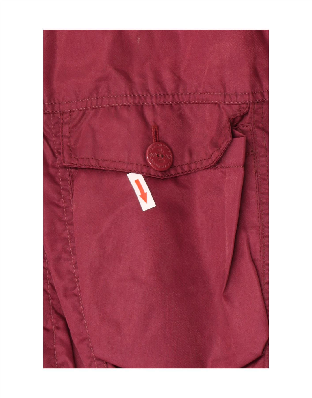 Jaqueta bomber acolchoada masculina vintage Reino Unido 38 médio Borgonha Nylon