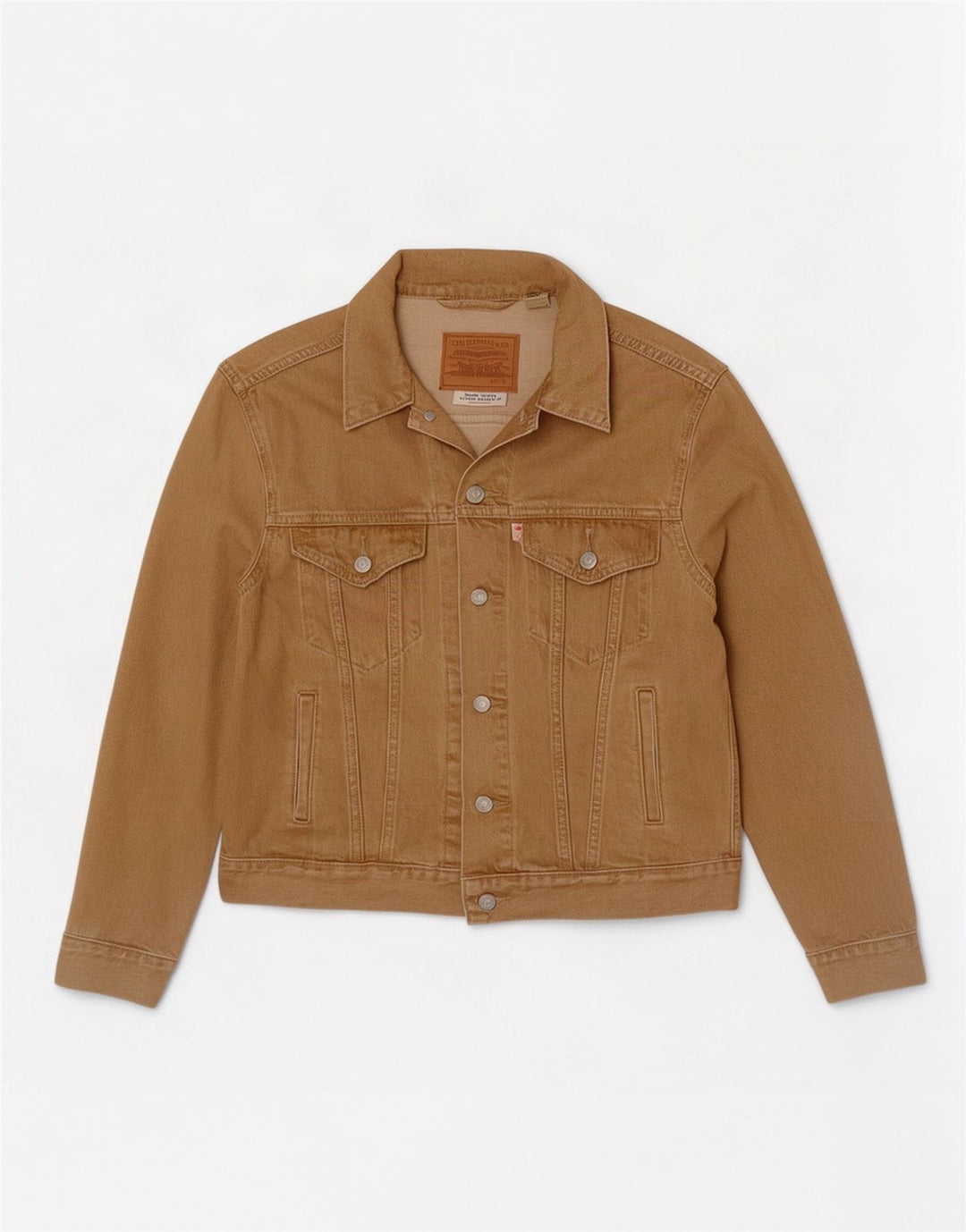 Jaqueta jeans masculina Levi's UK 36 algodão bege pequeno
