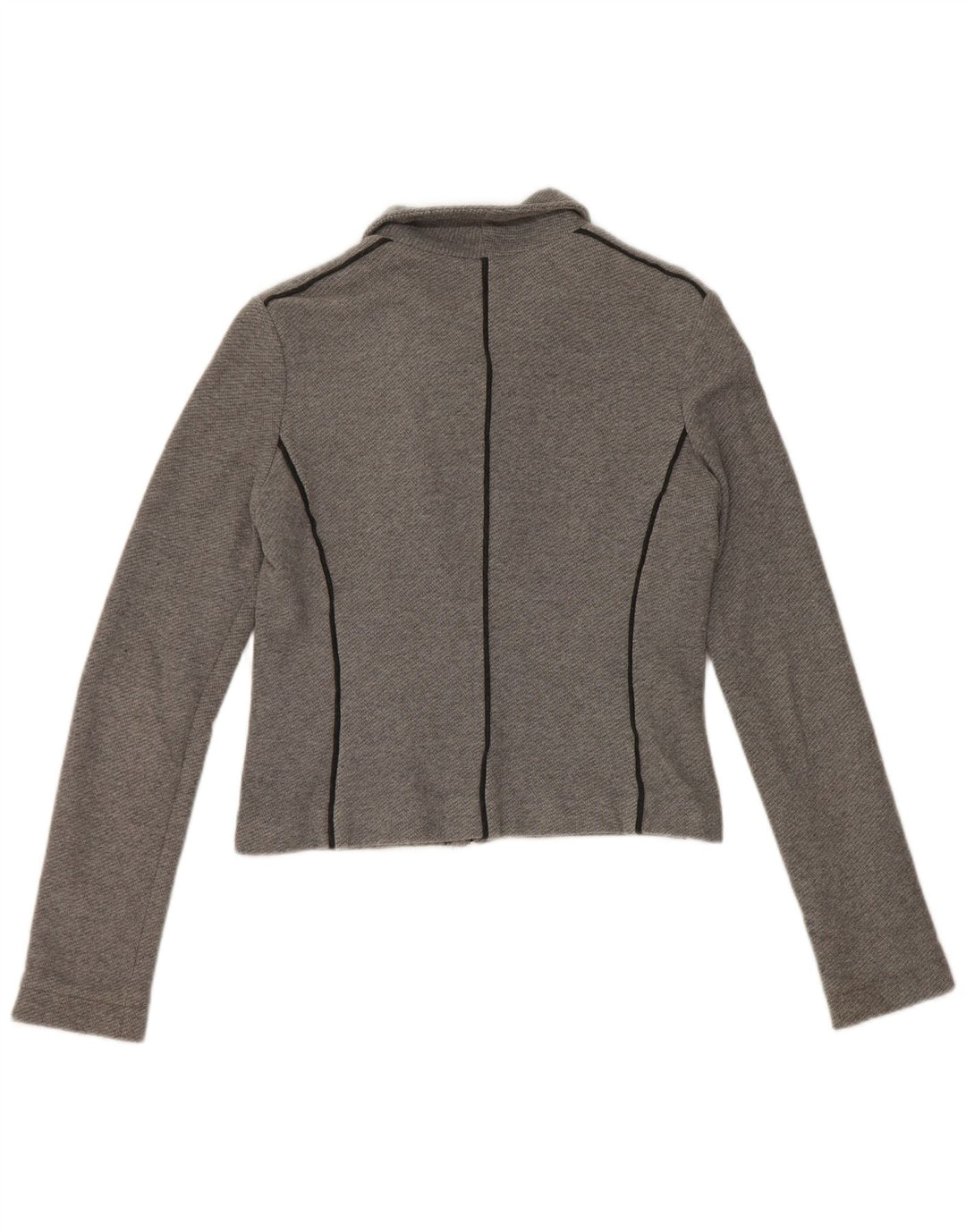 Jaqueta bomber feminina Pinko UK 12 algodão cinza médio