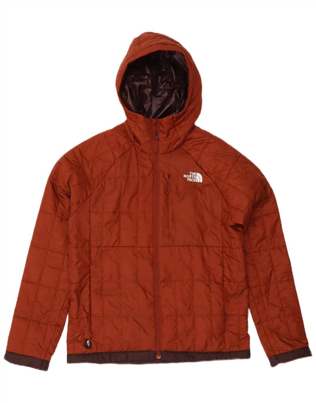 Jaqueta masculina acolchoada com capuz The North Face UK 38 marrom médio