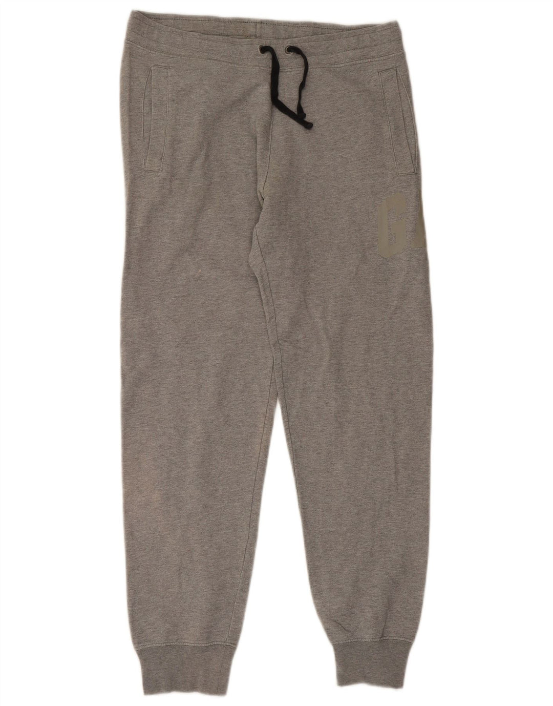 Calça de treino masculina Gap com estampa gráfica e joggers pequeno algodão cinza