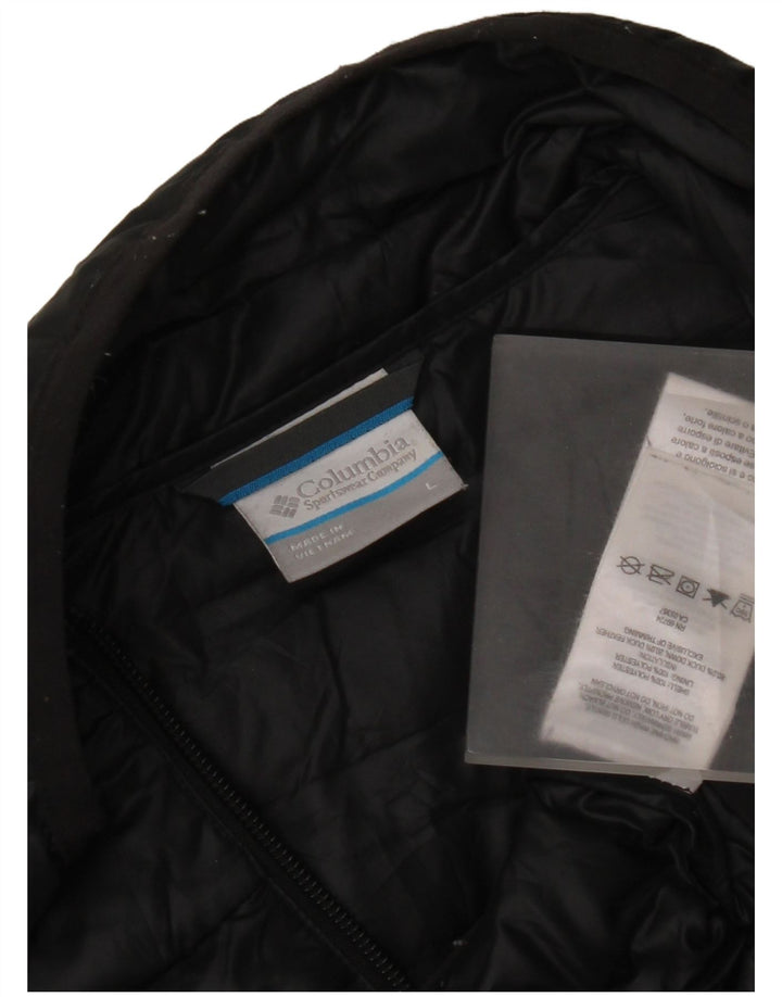 Colete acolchoado masculino Columbia UK 40 grande poliéster preto