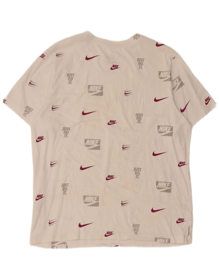 Camiseta gráfica masculina Nike grande algodão branco