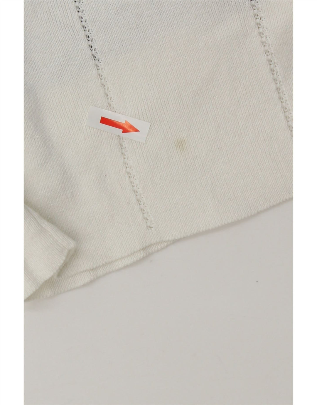 Top feminino Emporio Armani com ombro de fora IT 42 listrado branco médio