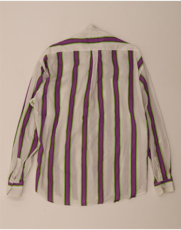 Camisa masculina POP 84 listrada branca média