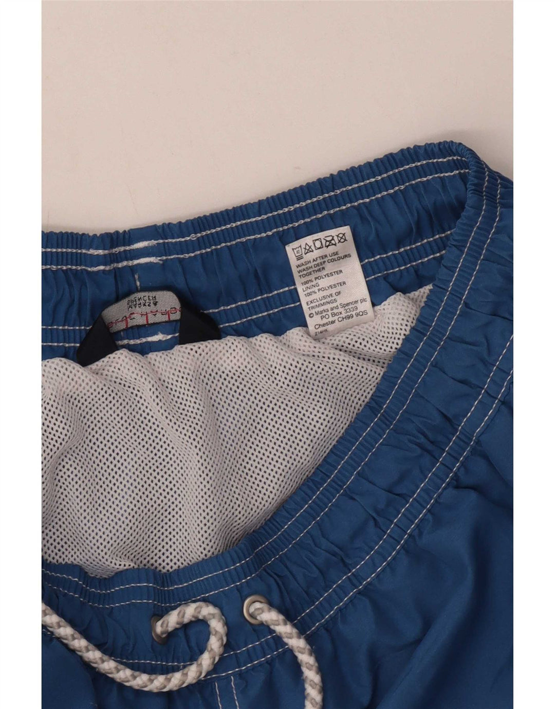Shorts de natação masculino Marks & Spencer poliéster azul médio