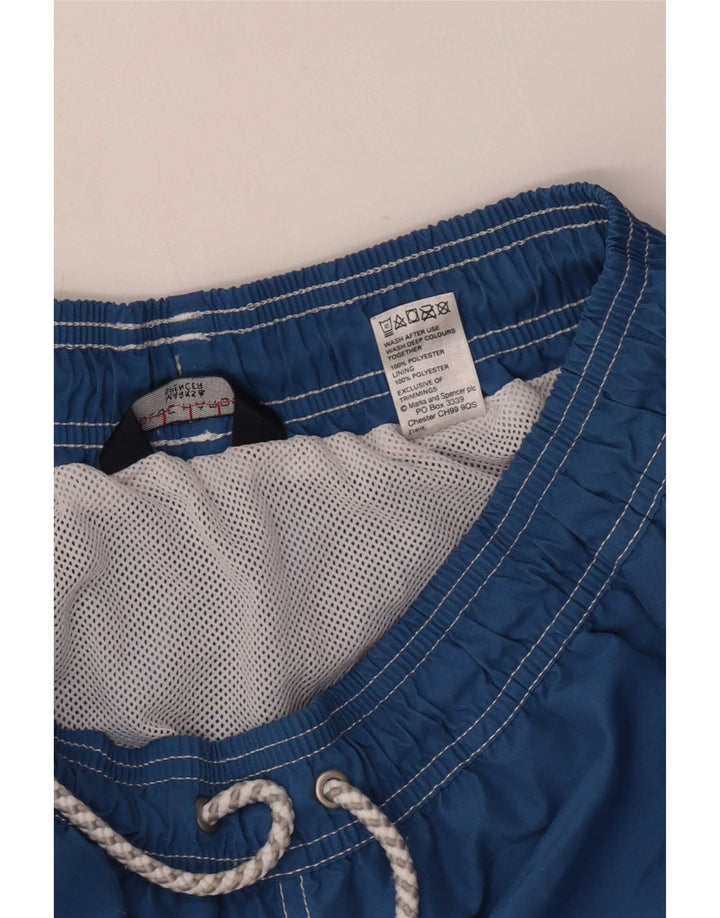 Shorts de natação masculino Marks & Spencer poliéster azul médio