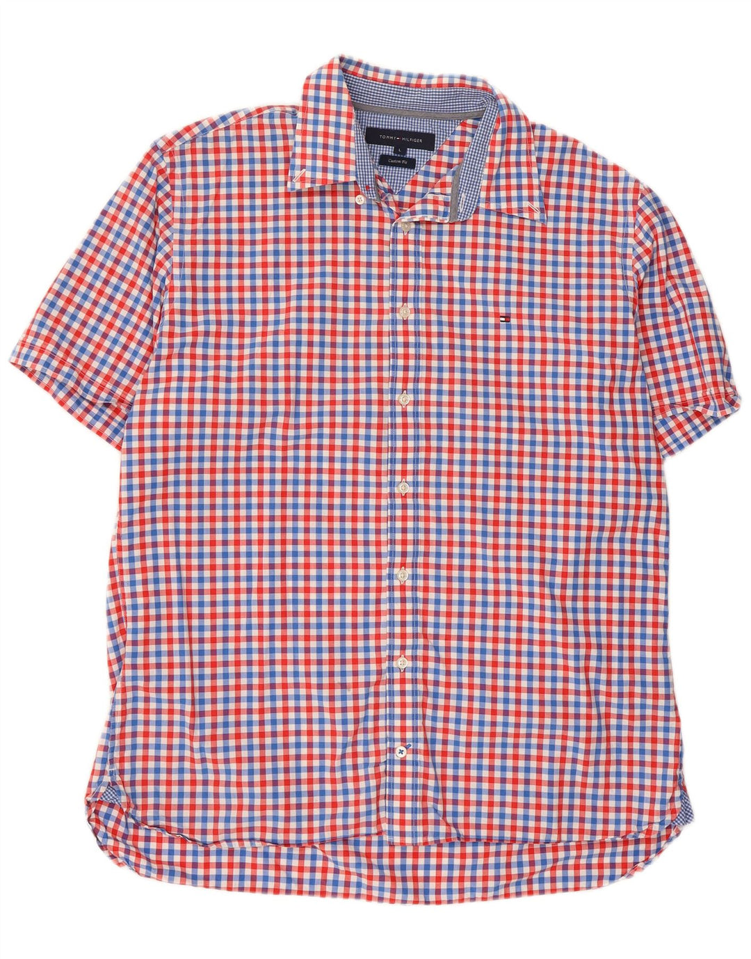 Camisa masculina TOMMY HILFIGER Custom Fit grande guingão multicolorido