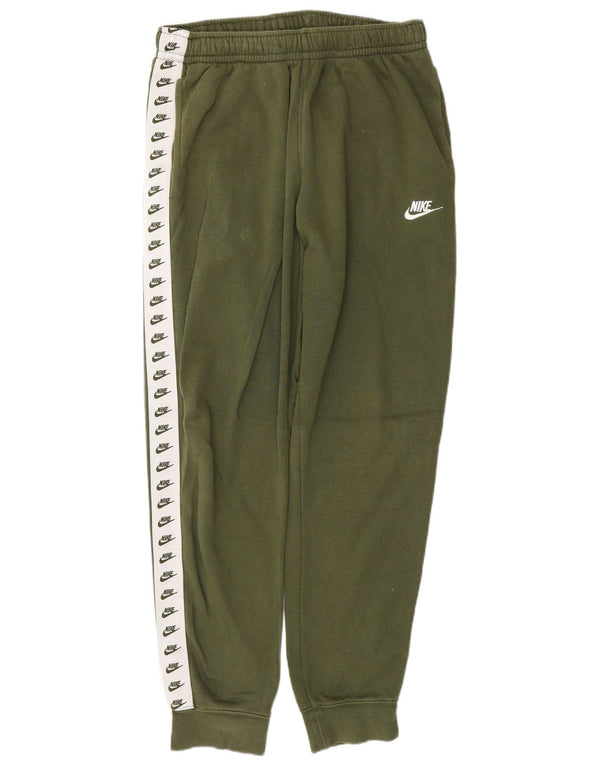 Nike masculino gráfico calças de treino joggers médio cáqui colorblock