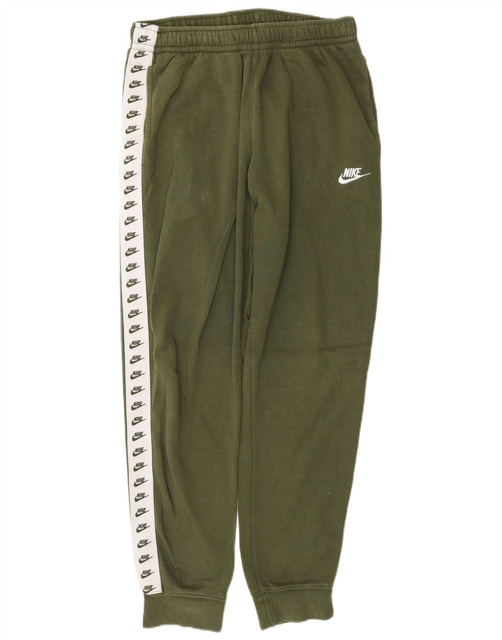 Nike masculino gráfico calças de treino joggers médio cáqui colorblock