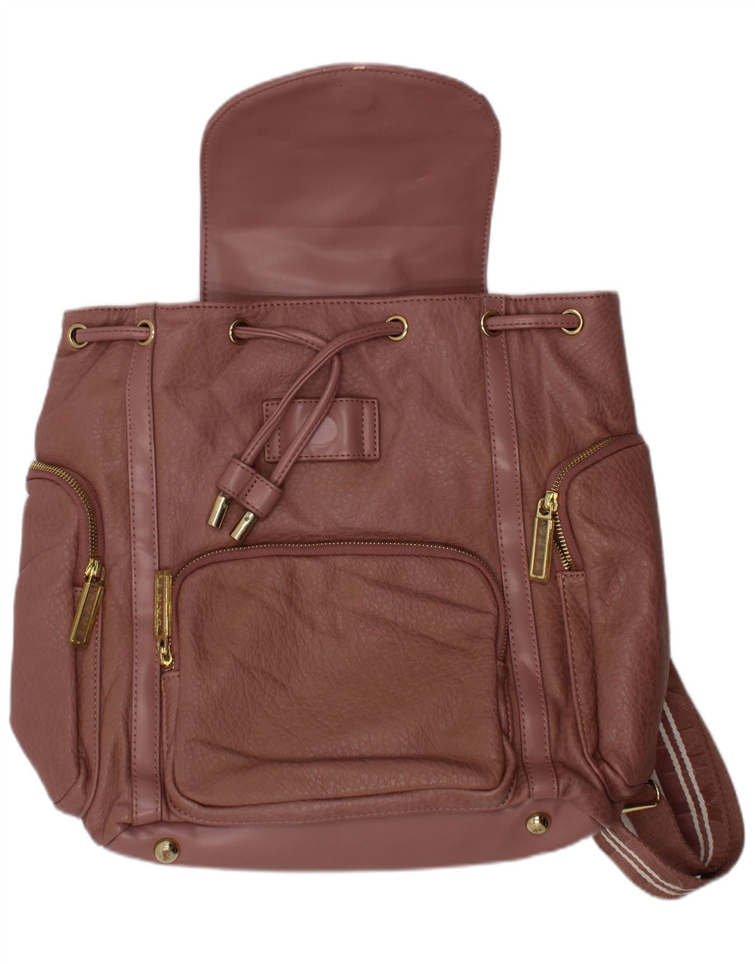 Mochila feminina Dkny de couro sintético tamanho único poliuretano rosa