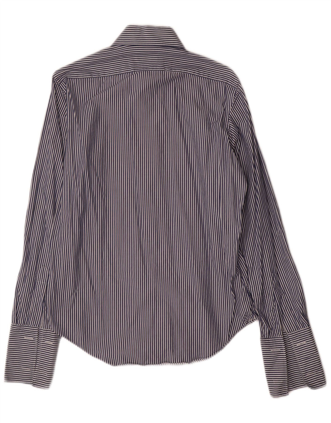 Camisa formal masculina Massimo Dutti tamanho 39 15 1/2 médio azul marinho listrado