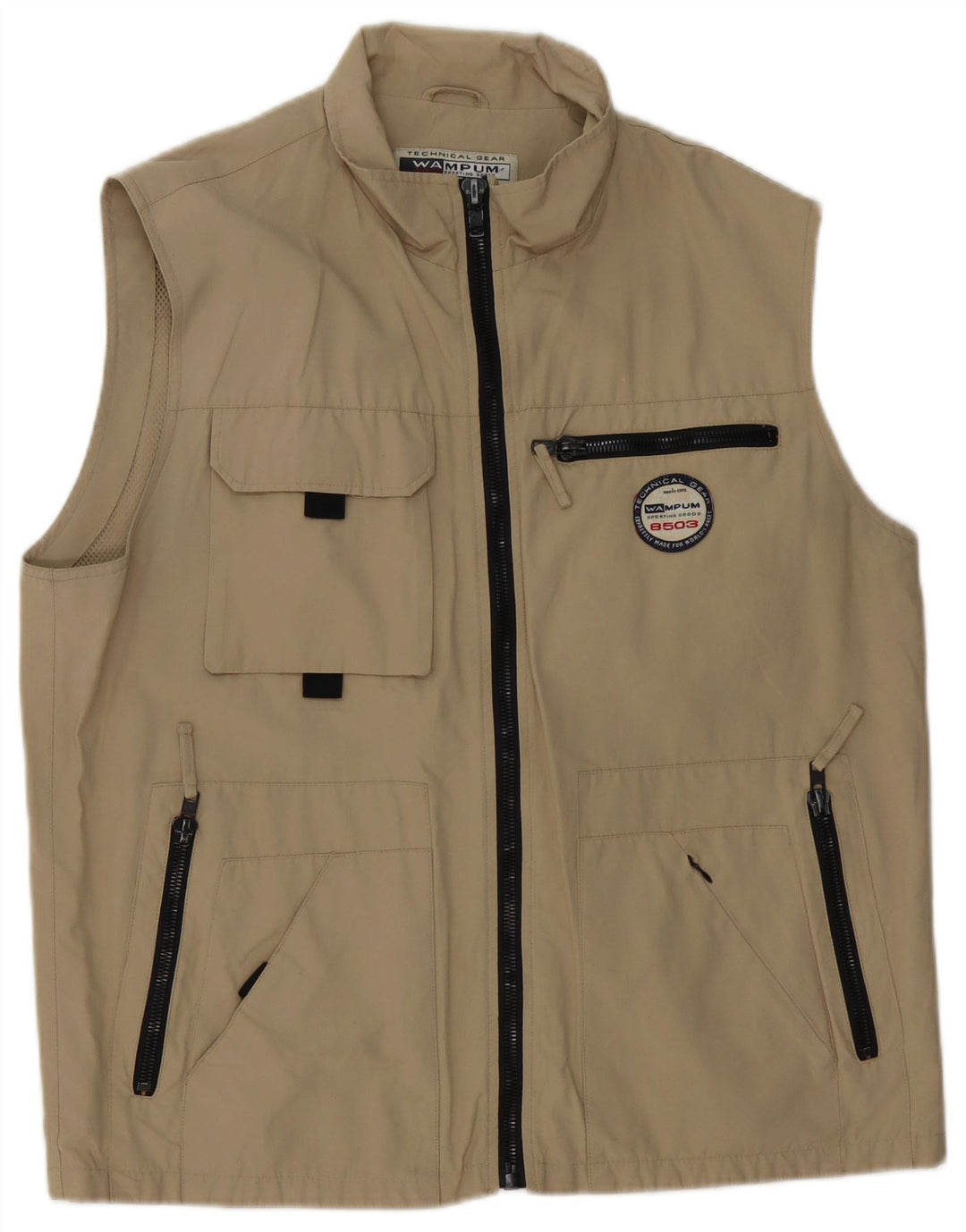 Wampum Colete Utilitário Masculino UK 42 XL Poliéster Bege
