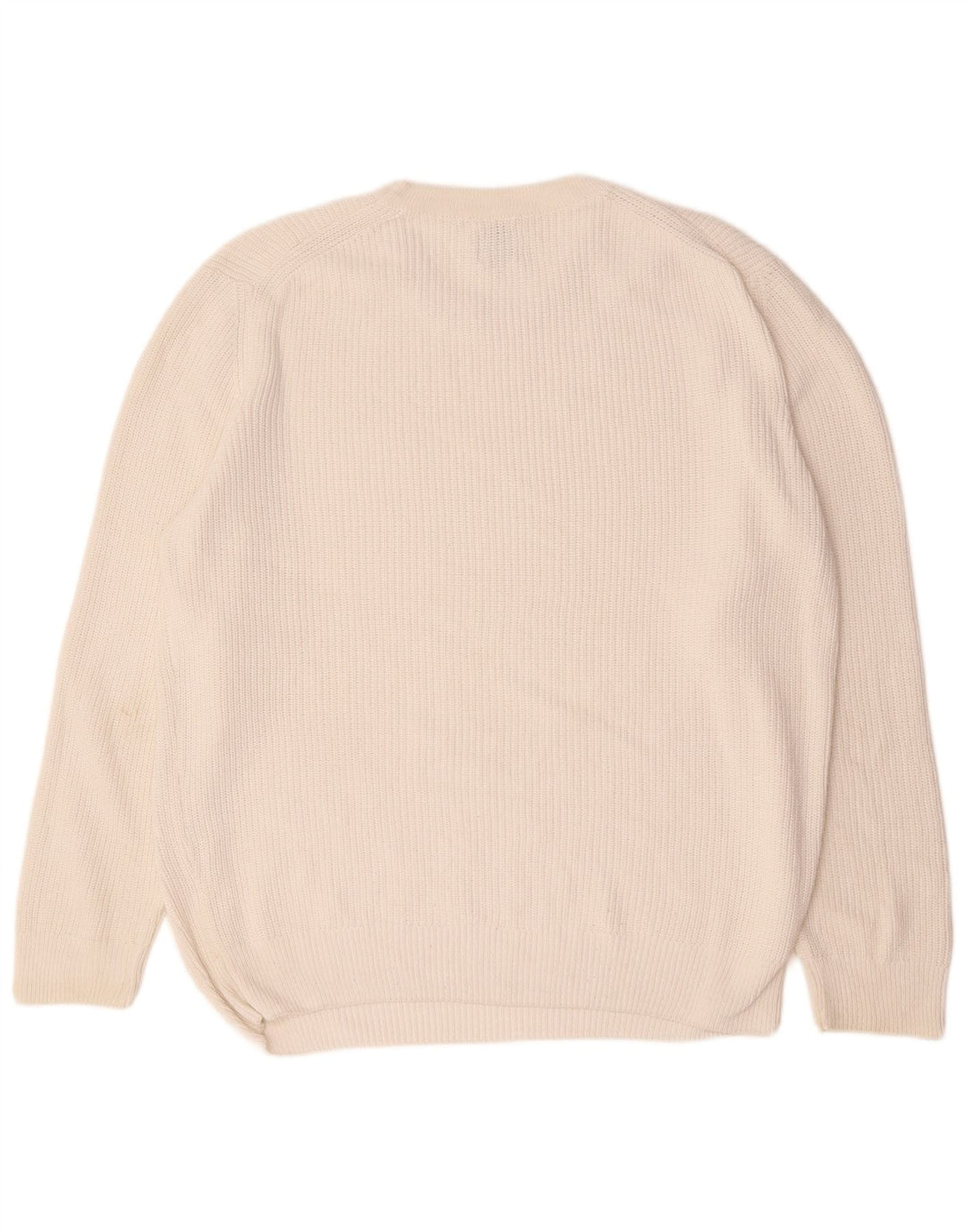 Zara Suéter masculino com gola redonda grande branco