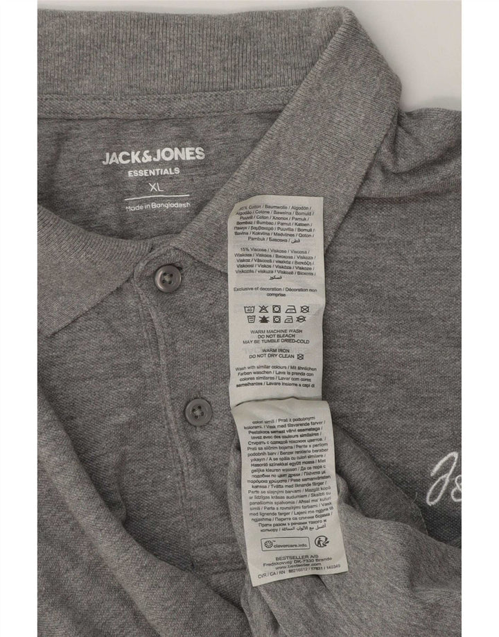 Camisa polo masculina Jack & Jones XL cinza algodão