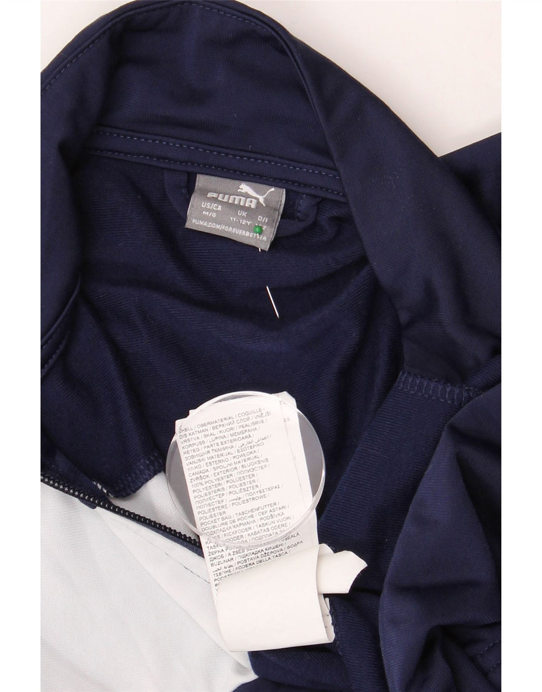 Jaqueta PUMA Boys Graphic Tracksuit Top 11-12 Anos Azul Marinho Colorblock