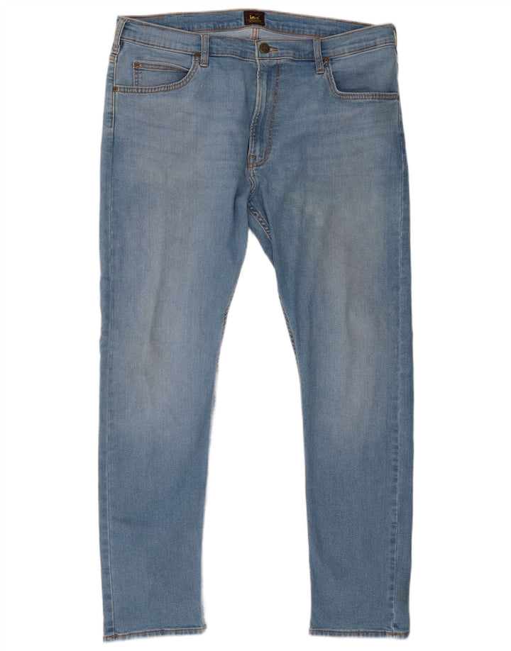Lee Mens Rider Slim Jeans W38 L32 Azul Algodão