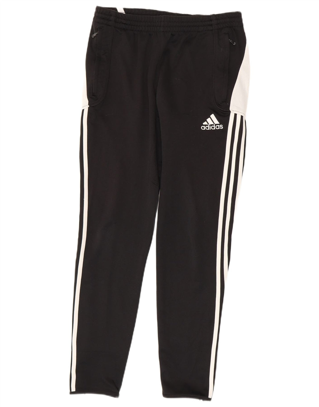 Calça de treino masculina ADIDAS Climalite grande poliéster preto colorblock
