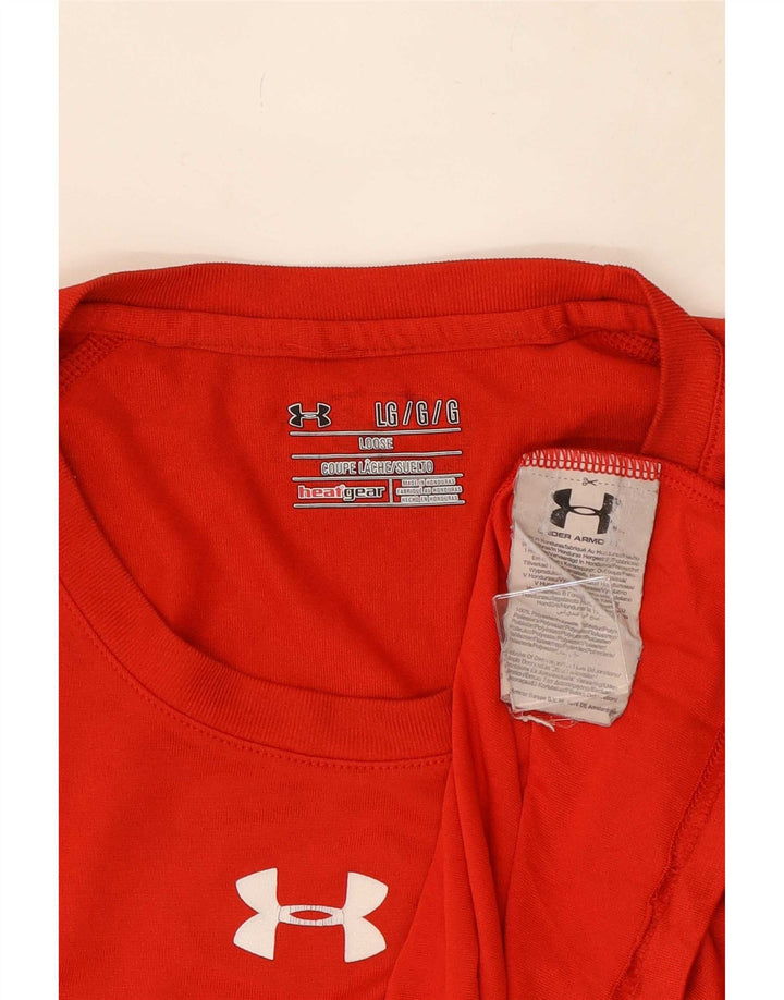 Camiseta masculina Under Armour Heat Gear Graphic grande poliéster vermelho