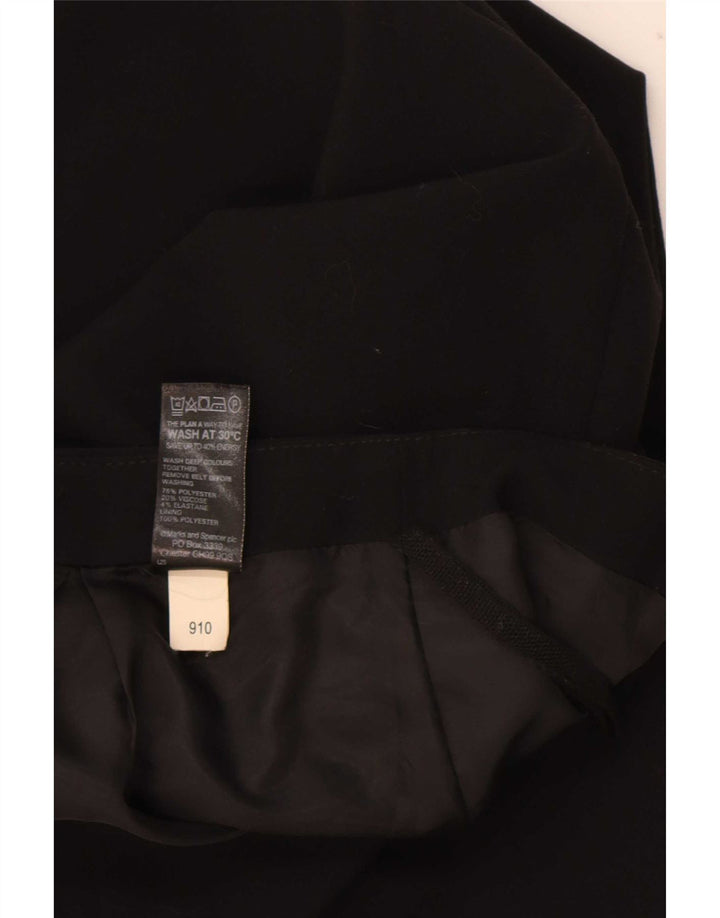 Saia lápis feminina Marks & Spencer UK 16 grande W34 poliéster preto