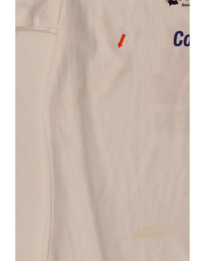 ADIDAS Mens Climalite Graphic T-Shirt Top Pequeno Poliéster Branco