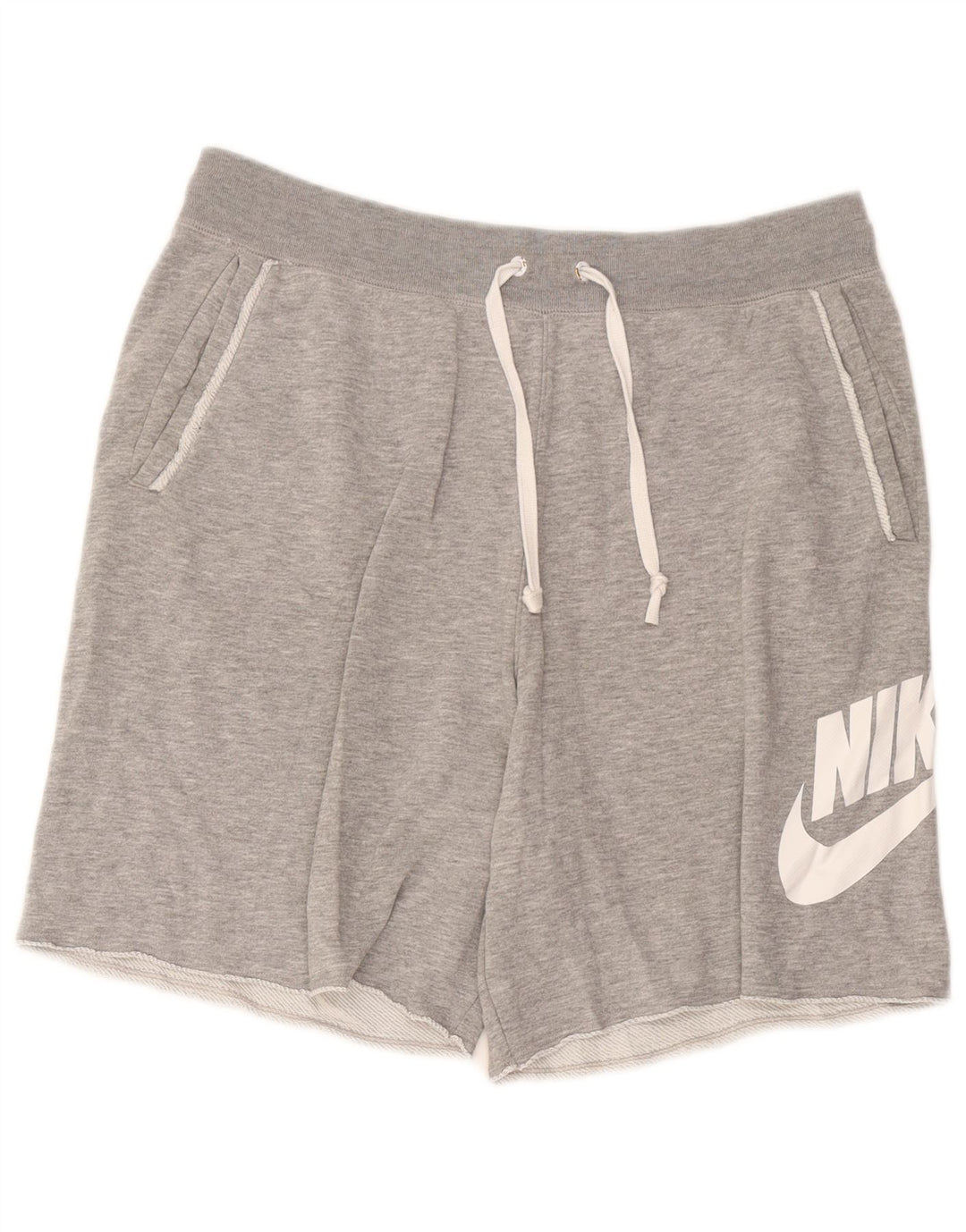 Shorts esportivos gráficos masculinos Nike grandes algodão manchado cinza
