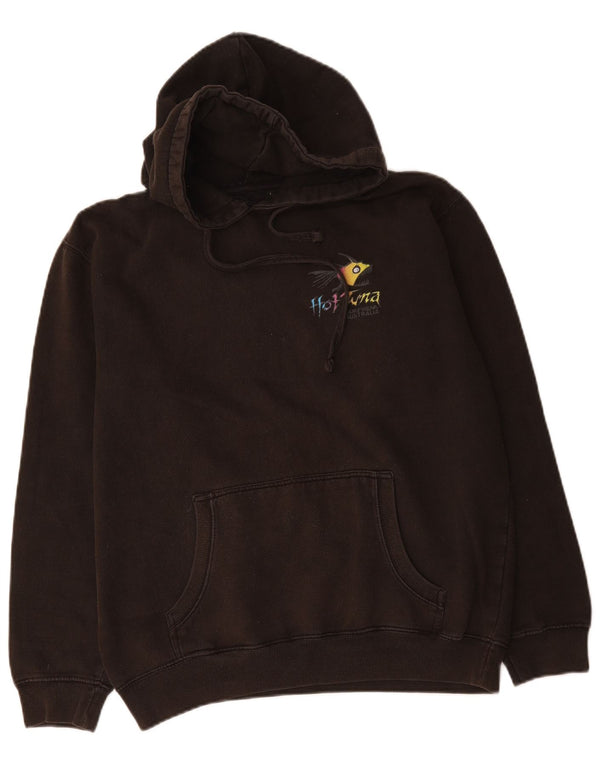Hot Tuna Mens Graphic Hoodie Jumper Grande Algodão Marrom