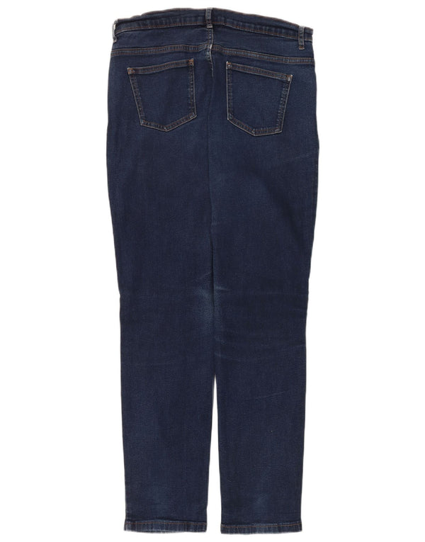 Jeans Marks & Spencer Regular Straight Feminino Reino Unido 16 Grande W34 L28 Azul Marinho