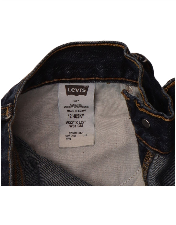 Levi's feminino 505 jeans retos W32 L27 algodão azul
