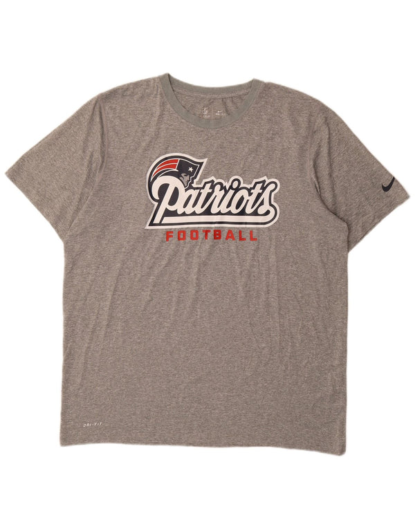 Camiseta masculina Nike New England Patriots Graphic Top XL cinza manchado