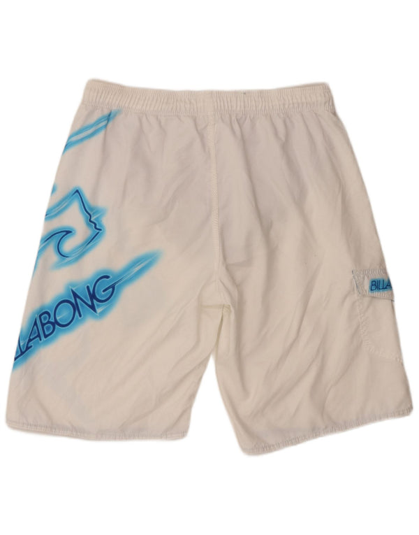 Shorts de natação masculino Billabong gráfico 2XL poliéster branco