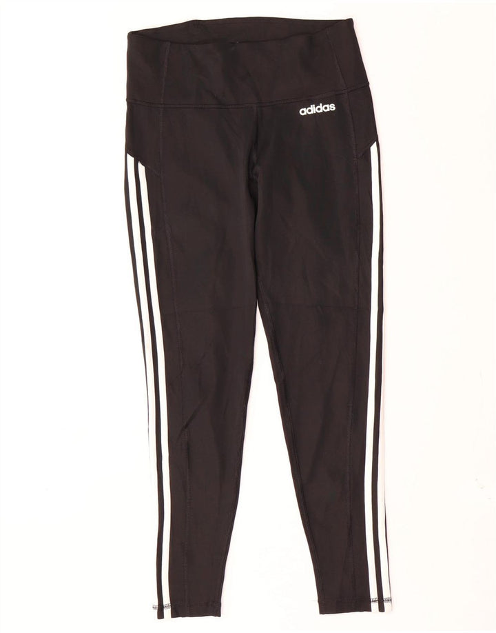 ADIDAS Womens Aeroready Leggings UK 12/14 Médio Preto Poliéster