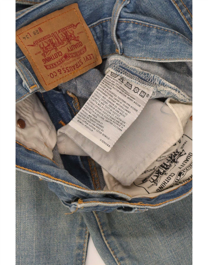 Jeans masculino de cintura alta Levi's W28 L34 azul algodão