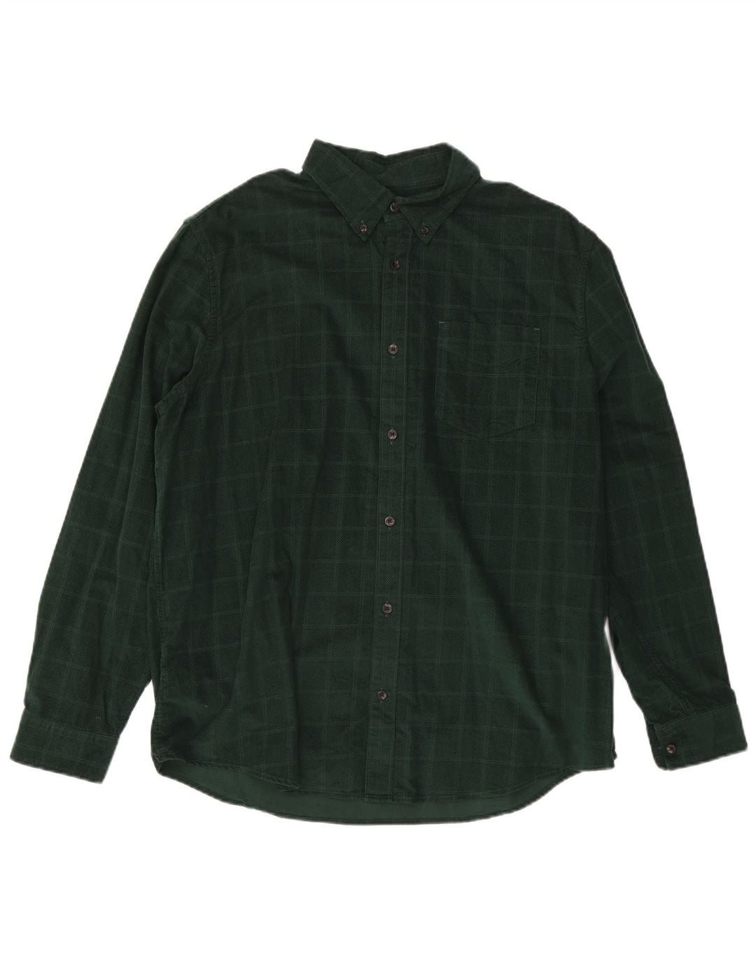 Camisa masculina Marks & Spencer XL verde xadrez algodão