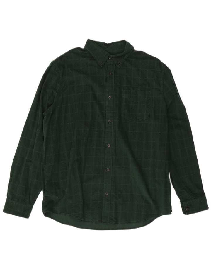 Camisa masculina Marks & Spencer XL verde xadrez algodão