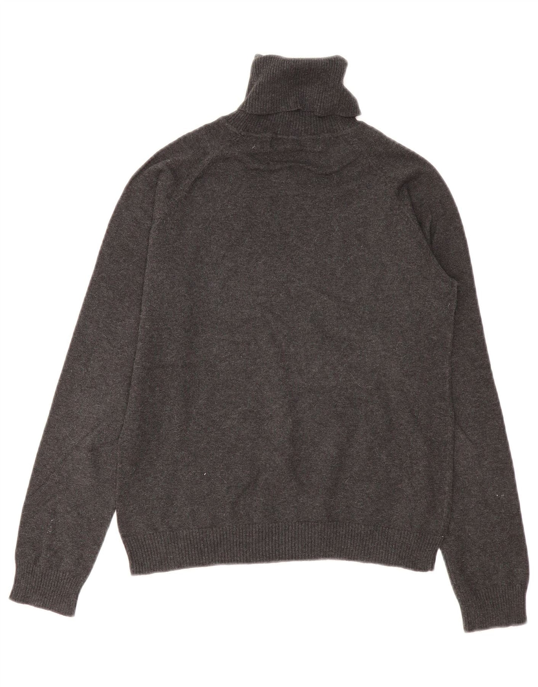 Zara Suéter feminino cropped com gola redonda Reino Unido 14 grande cinza