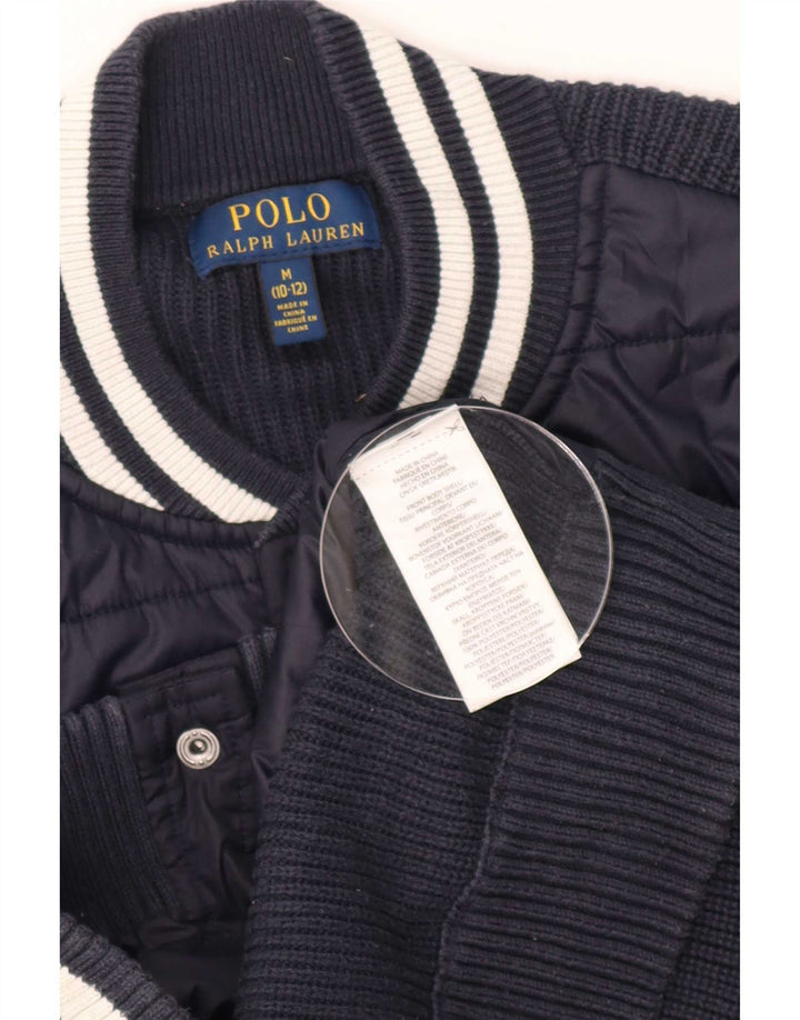 Polo Ralph Lauren Boys Varsity Jacket 8-9 anos Azul marinho médio