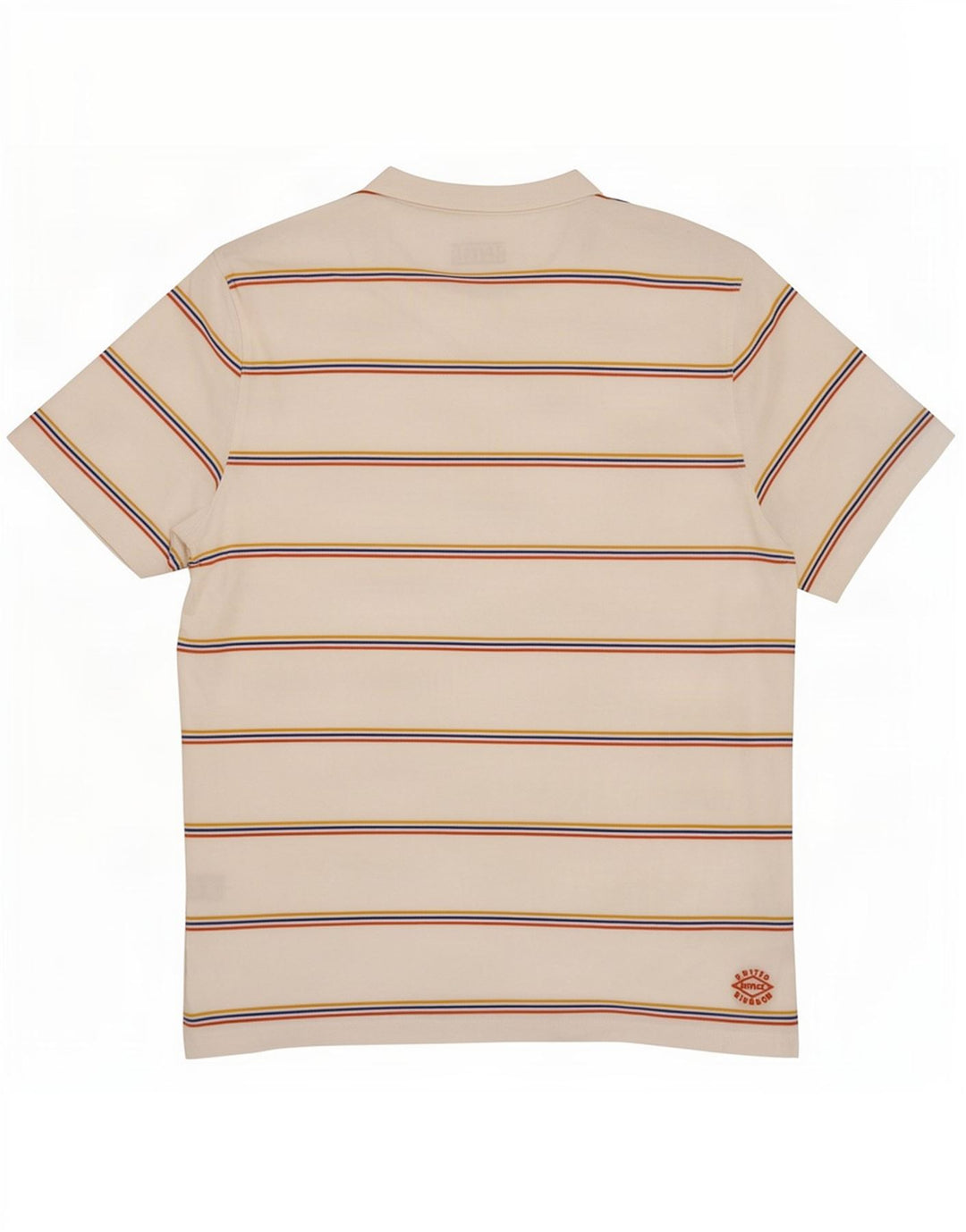 Camiseta masculina Fat Face Top grande algodão listrado branco