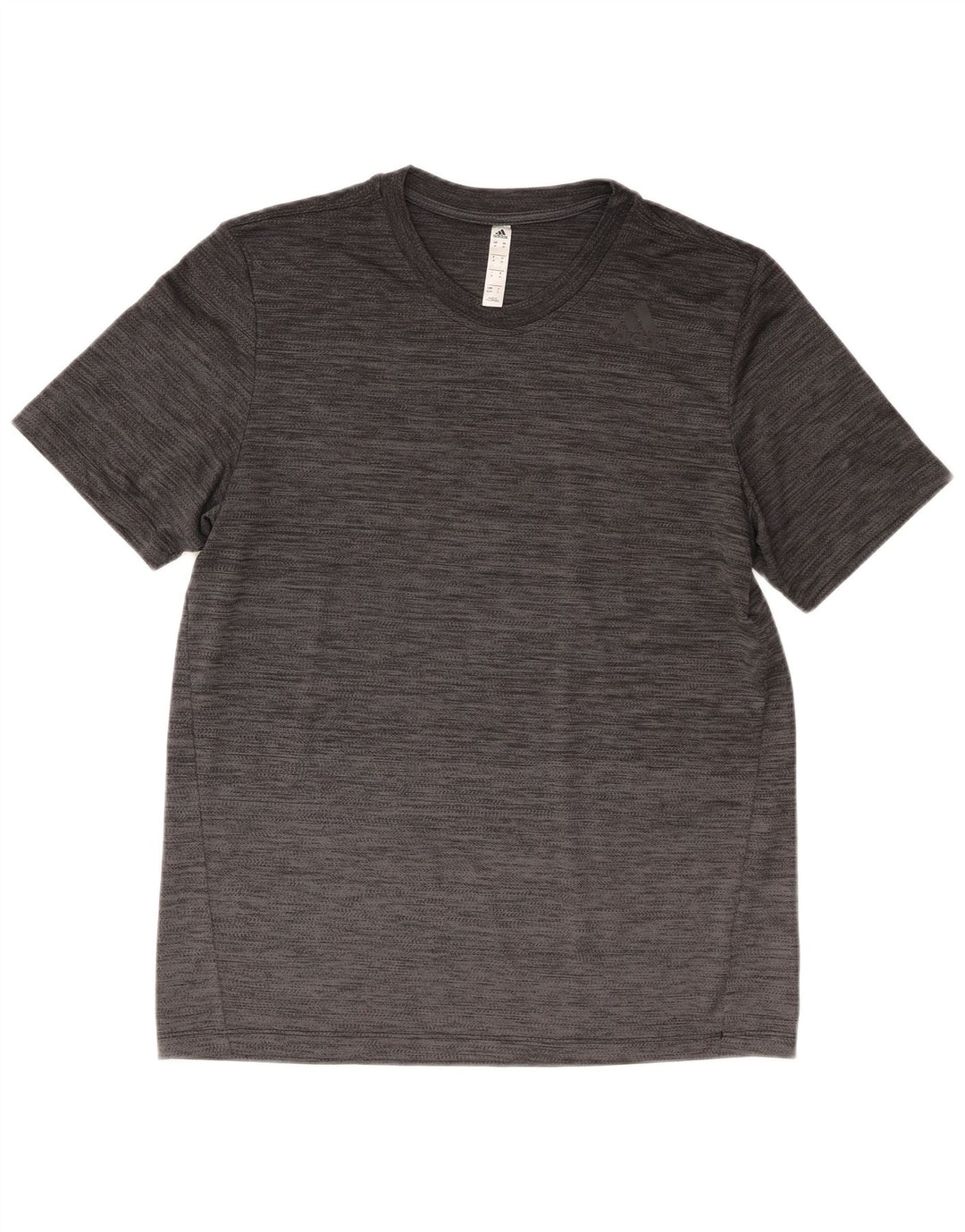 Camiseta masculina Adidas Top cinza médio manchado de poliéster