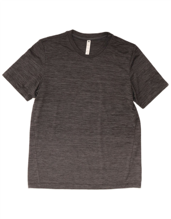 Camiseta masculina Adidas Top cinza médio manchado de poliéster
