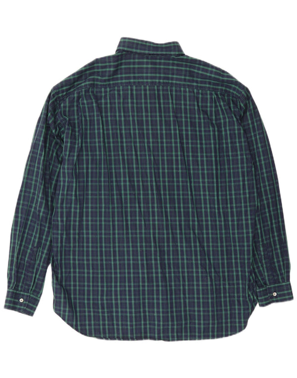 Camisa masculina Stefanel XL verde xadrez algodão