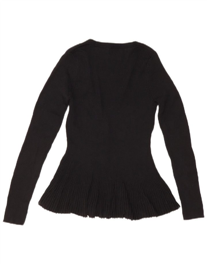 Suéter cardigã feminino Massimo Dutti Reino Unido 8 pequeno preto