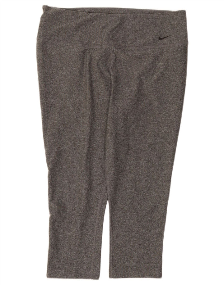 Leggings Nike Dri Fit Capri UK 16 Grande Cinza Poliéster