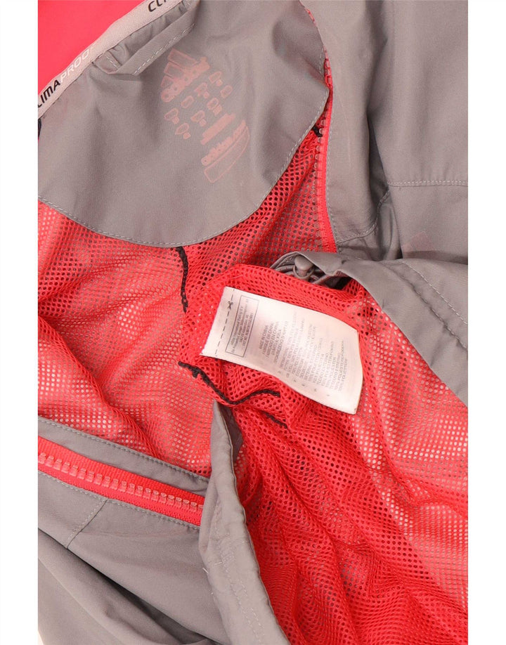 Adidas Womens Tracksuit Top Jacket UK 16 Grande Cinza Colourblock Poliéster