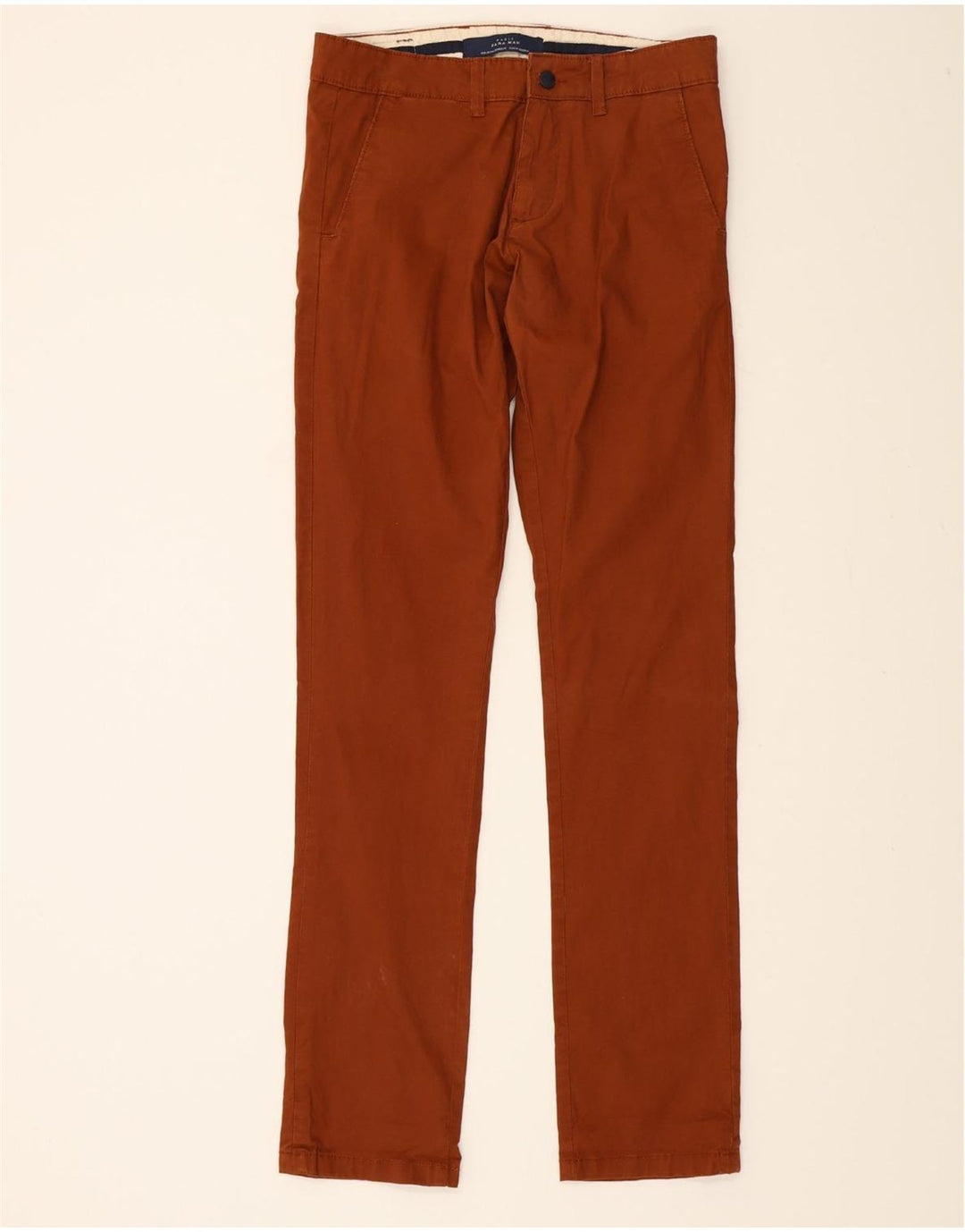 ZARA Mens Slim Chino Trousers W29 L35 Maroon Cotton Vintage Zara and Second-Hand Zara from Messina Hembry 