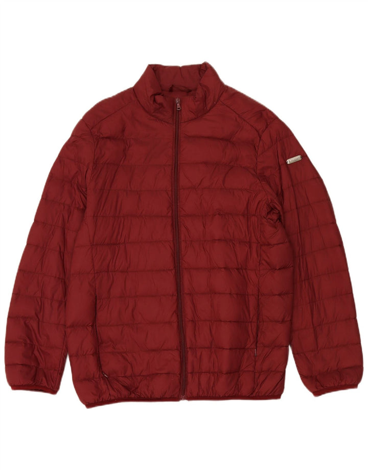 Jaqueta acolchoada masculina TRUSSARDI UK 44 2XL nylon vermelho