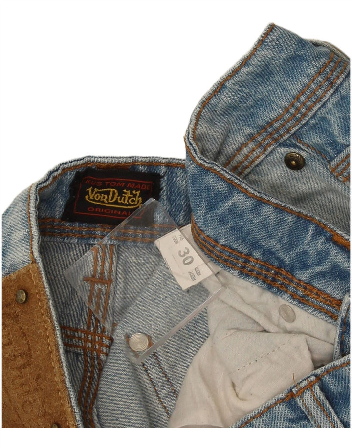 Shorts jeans masculino Von Dutch W30 algodão azul médio
