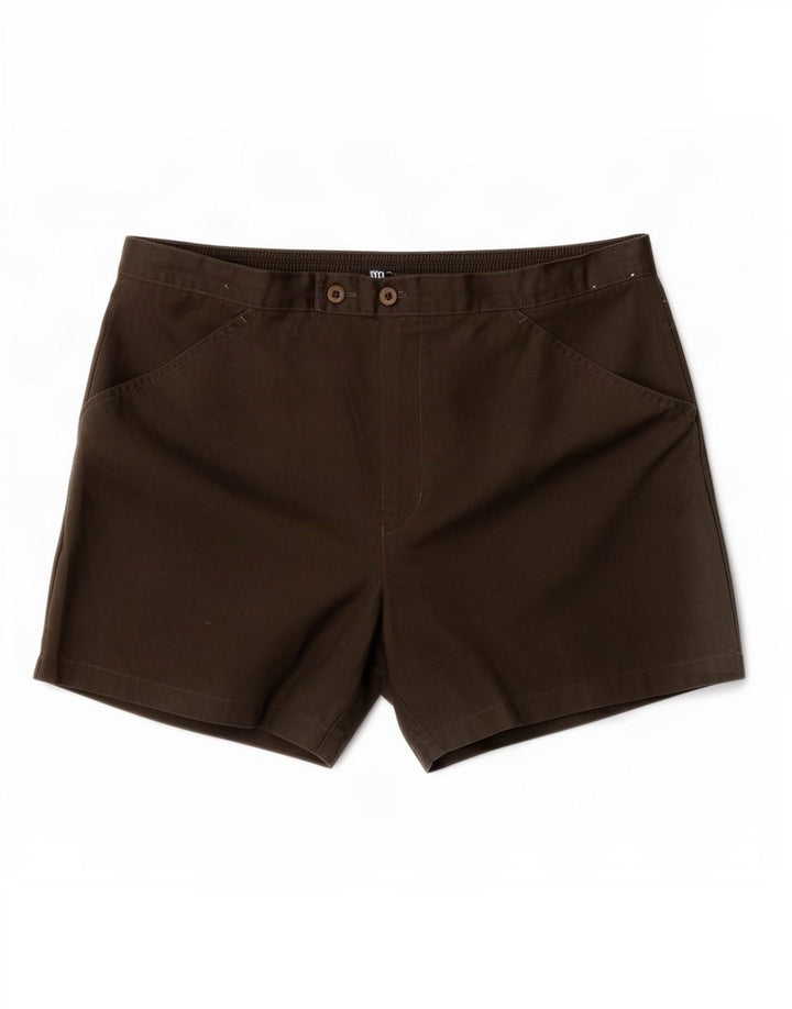 Shorts casuais masculinos Leader W34 grande poliéster cáqui