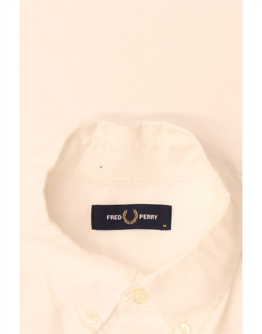 Camisa masculina FRED PERRY de algodão branco médio