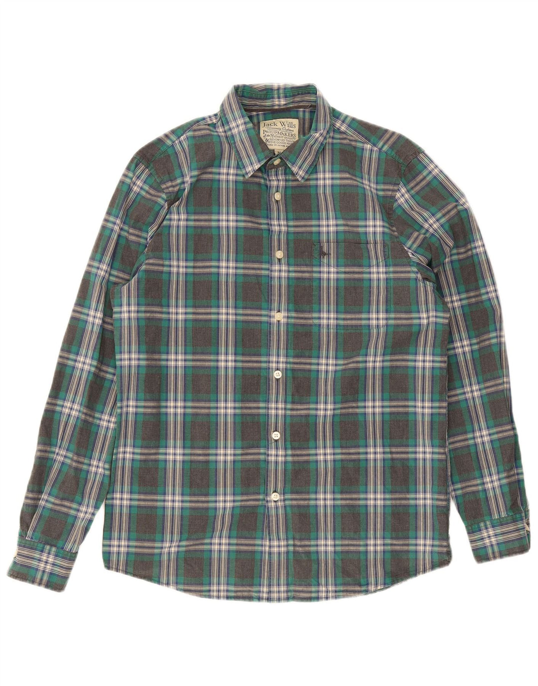 Camisa masculina Jack Wills algodão xadrez verde médio